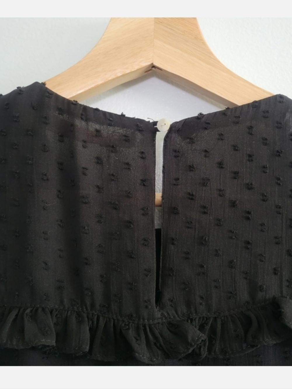 ZARA Embroidered Boho Floral Ruffle Peplum Top Embroidered Size S - Picture 6 of 9